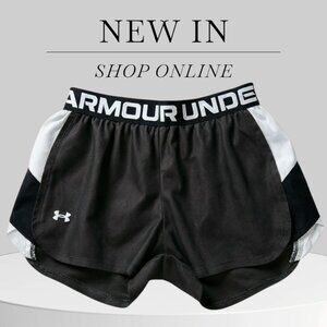 Under Armour Womens HeatGear Running Shorts Black/White Size S